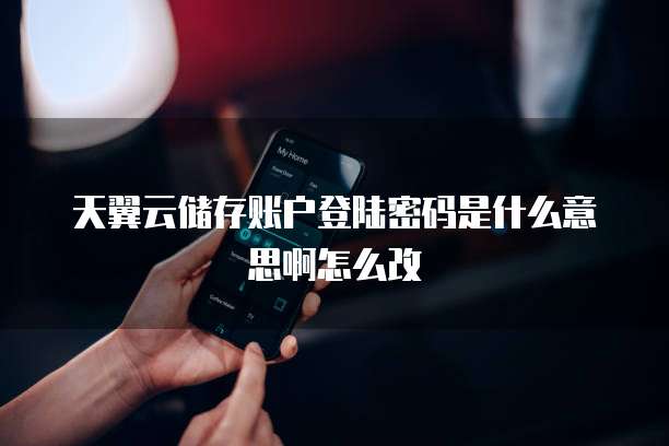 天翼云储存账户登陆密码是什么意思啊怎么改