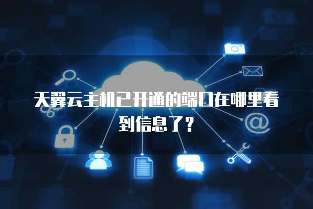 天翼云主机已开通的端口在哪里看到信息了？