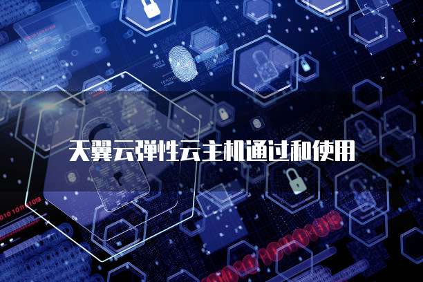 天翼云弹性云主机通过和使用