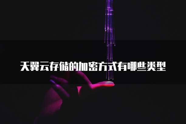 天翼云存储的加密方式有哪些类型