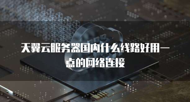 天翼云服务器国内什么线路好用一点的网络连接