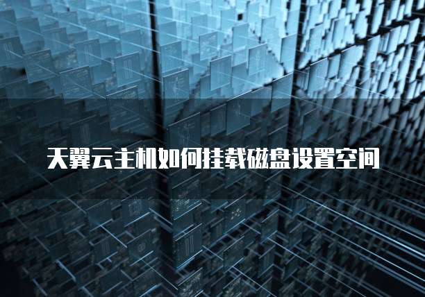 天翼云主机如何挂载磁盘设置空间
