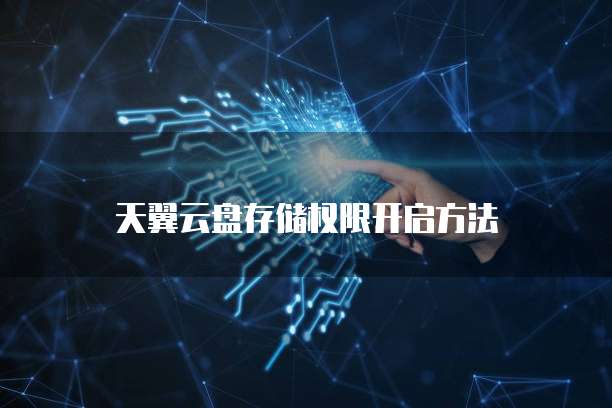 天翼云盘存储权限开启方法