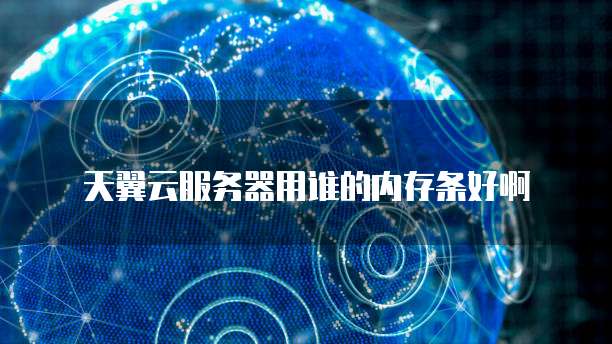天翼云服务器用谁的内存条好啊