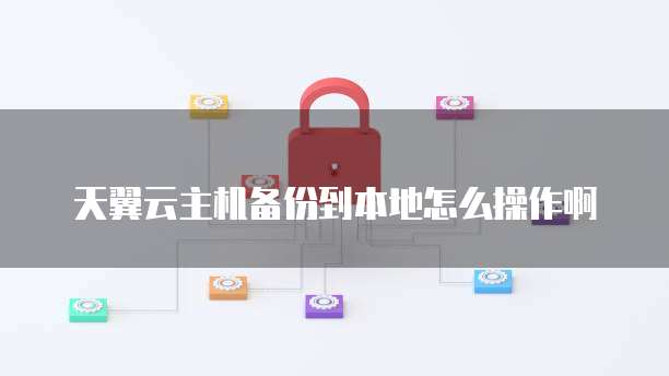 天翼云主机备份到本地怎么操作啊