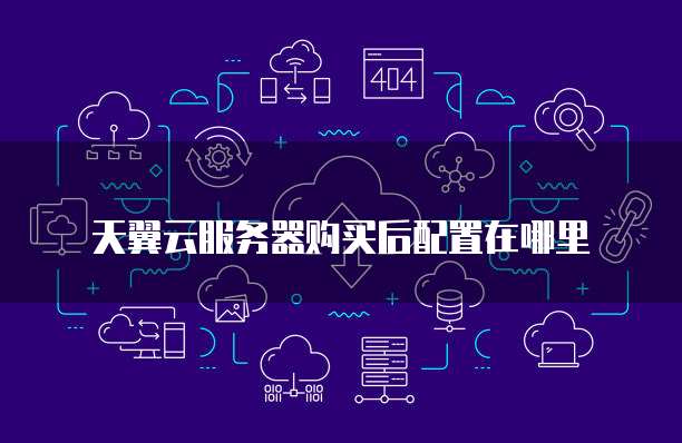 天翼云服务器购买后配置在哪里