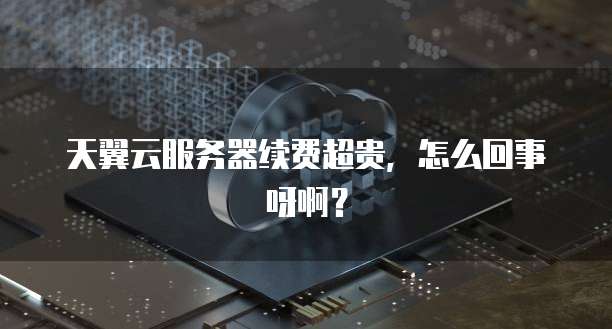 天翼云服务器续费超贵,怎么回事呀啊?
