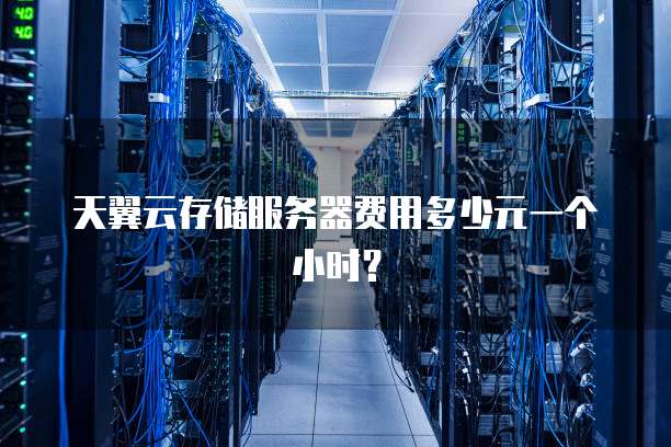 天翼云存储服务器费用多少元一个小时?