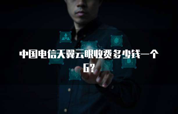 中国电信天翼云眼收费多少钱一个G?