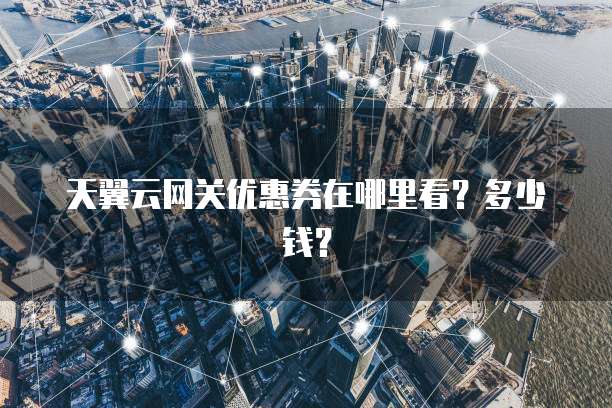 天翼云网关优惠券在哪里看?多少钱?