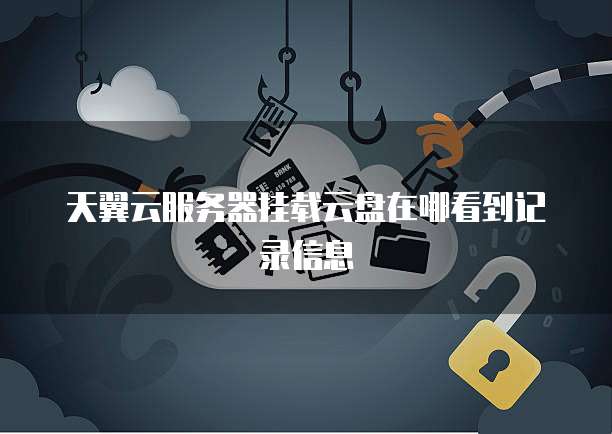 天翼云服务器挂载云盘在哪看到记录信息