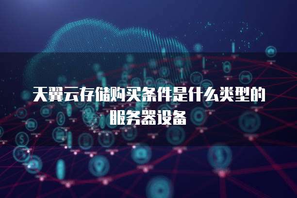 天翼云存储购买条件是什么类型的服务器设备