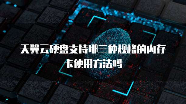 天翼云硬盘支持哪三种规格的内存卡使用方法吗