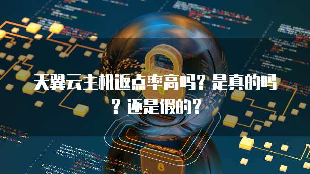 天翼云主机返点率高吗?是真的吗?还是假的?