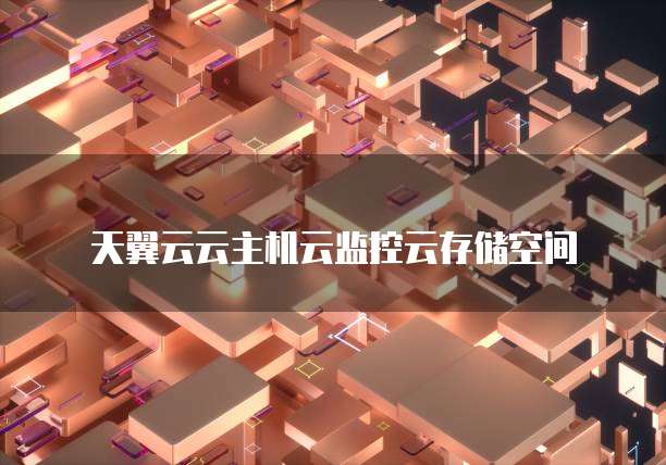 天翼云云主机云监控云存储空间