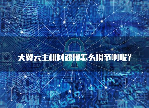 天翼云主机网速慢怎么调节啊呢?