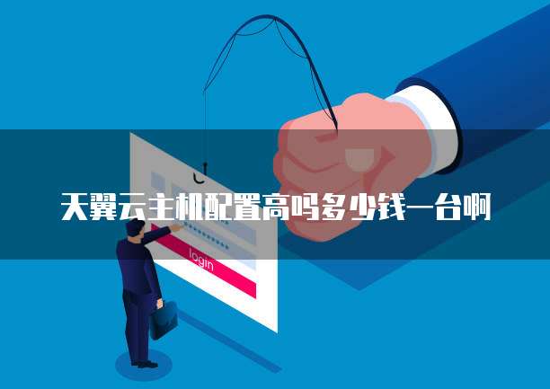 天翼云主机配置高吗多少钱一台啊