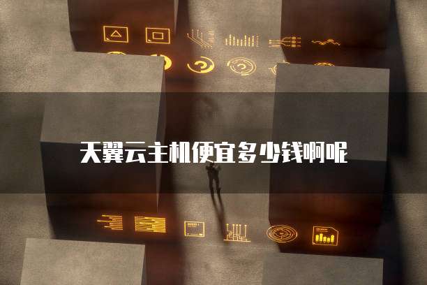 天翼云主机便宜多少钱啊呢