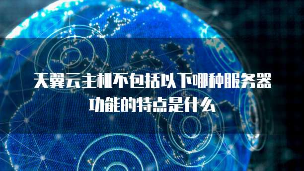 天翼云主机不包括以下哪种服务器功能的特点是什么