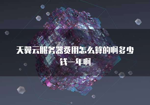 天翼云服务器费用怎么算的啊多少钱一年啊
