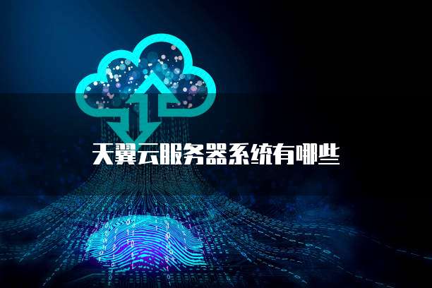 天翼云服务器系统有哪些