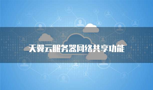 天翼云服务器网络共享功能
