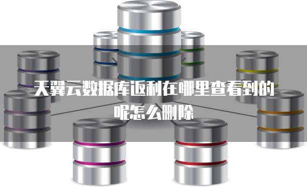 天翼云数据库返利在哪里查看到的呢怎么删除