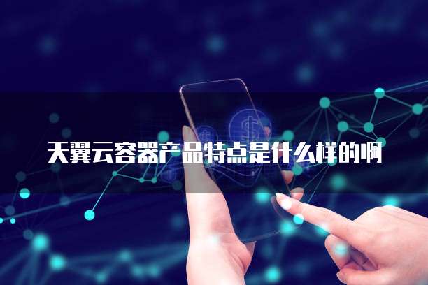 天翼云容器产品特点是什么样的啊
