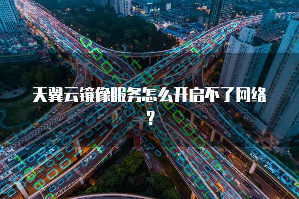 天翼云镜像服务怎么开启不了网络?