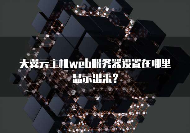 天翼云主机web服务器设置在哪里显示出来?
