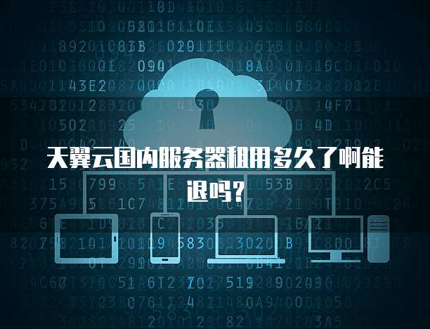 天翼云国内服务器租用多久了啊能退吗？