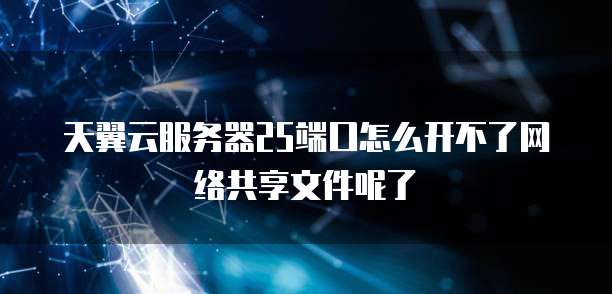 天翼云服务器25端口怎么开不了网络共享文件呢了