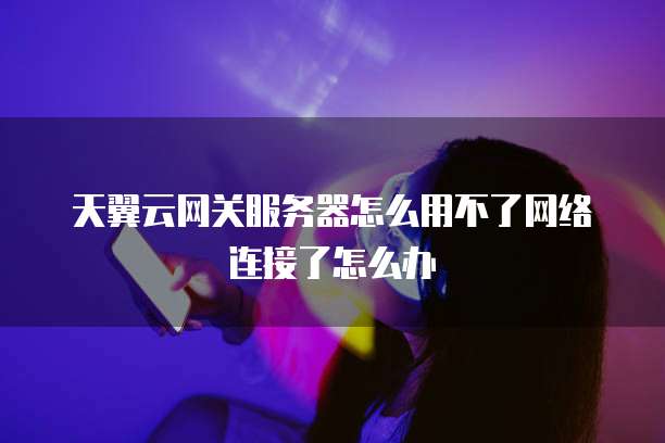 天翼云网关服务器怎么用不了网络连接了怎么办