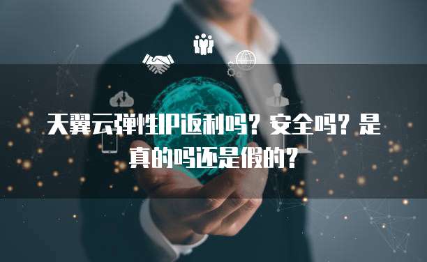 天翼云弹性IP返利吗?安全吗?是真的吗还是假的?