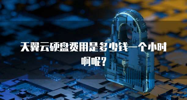 天翼云硬盘费用是多少钱一个小时啊呢？