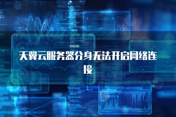 天翼云服务器分身无法开启网络连接