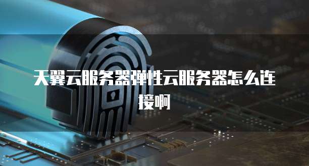 天翼云服务器弹性云服务器怎么连接啊