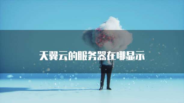 天翼云的服务器在哪显示