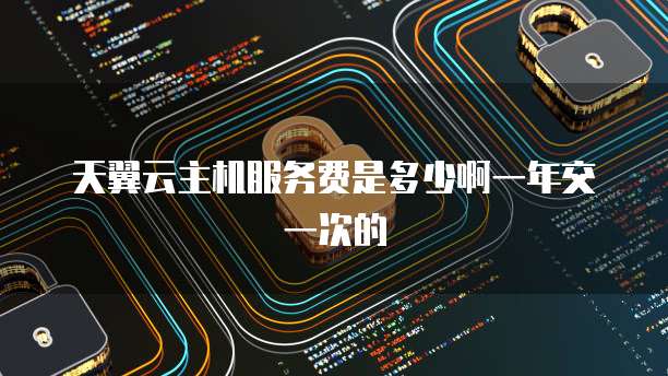 天翼云主机服务费是多少啊一年交一次的
