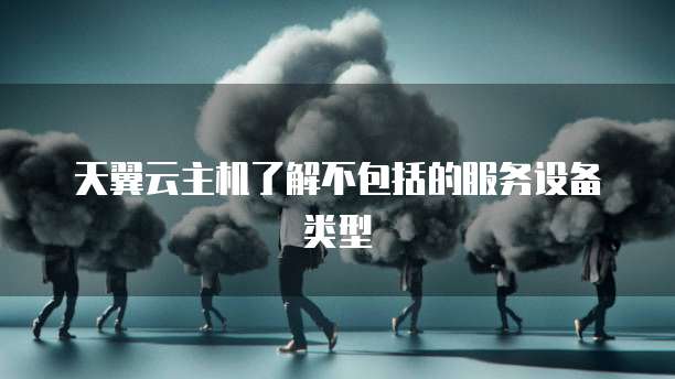 天翼云主机了解不包括的服务设备类型