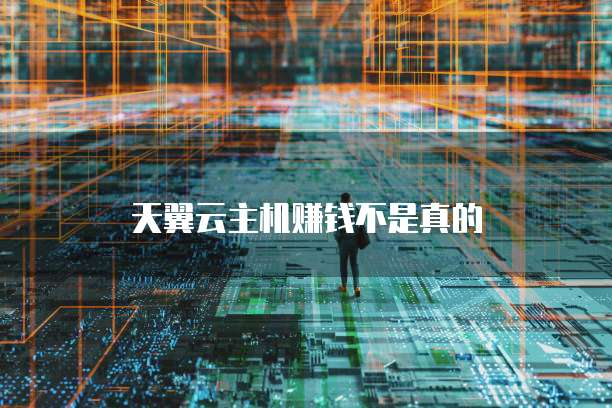 天翼云主机赚钱不是真的