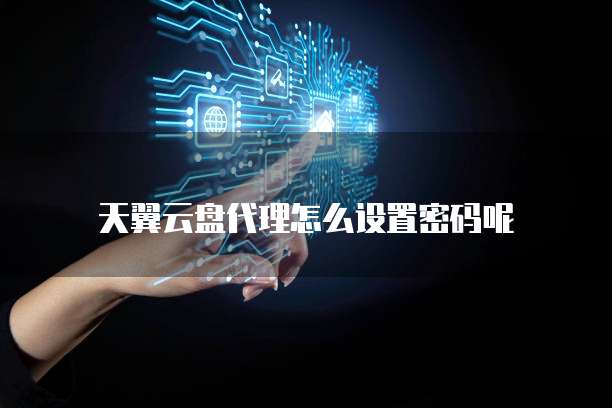 天翼云盘代理怎么设置密码呢