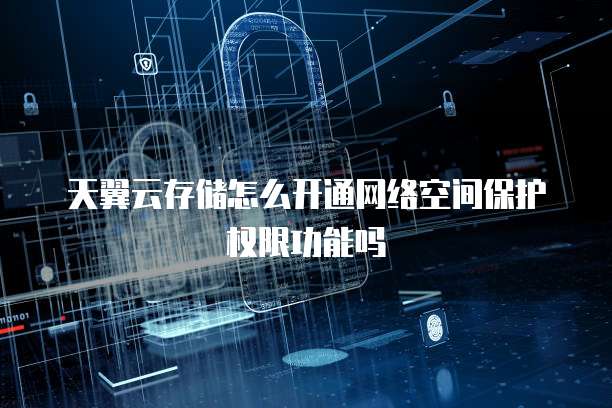 天翼云存储怎么开通网络空间保护权限功能吗
