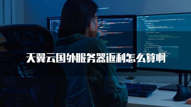 天翼云国外服务器返利怎么算啊