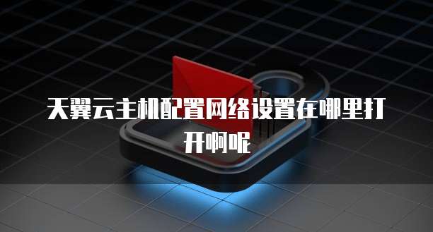天翼云主机配置网络设置在哪里打开啊呢