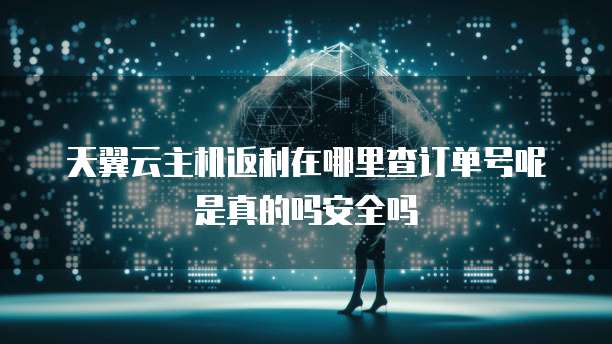 天翼云主机返利在哪里查订单号呢是真的吗安全吗