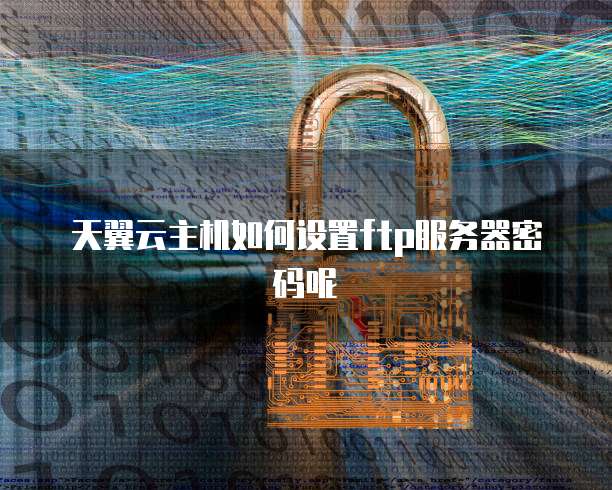 天翼云主机如何设置ftp服务器密码呢