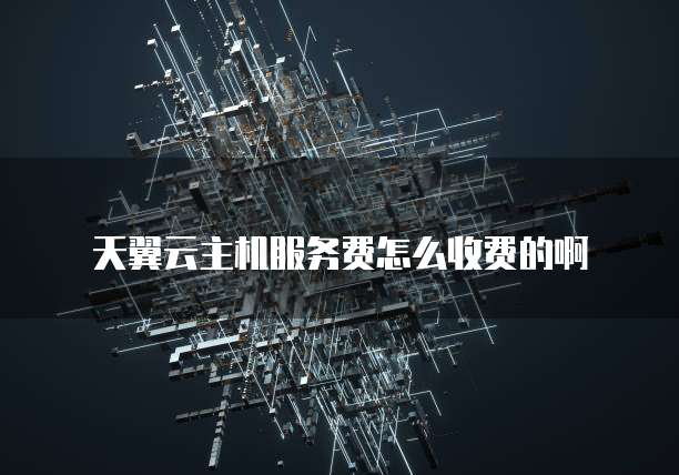 天翼云主机服务费怎么收费的啊