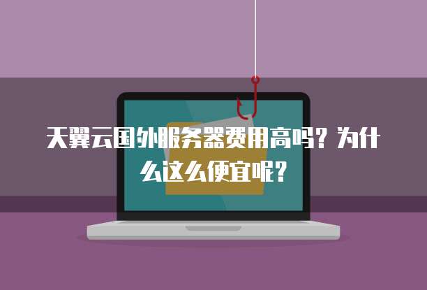 天翼云国外服务器费用高吗?为什么这么便宜呢?