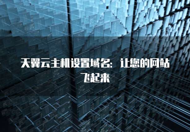 天翼云主机设置域名：让您的网站飞起来